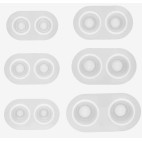 Juego de 6 Moldes para Ojos de 14-22mm